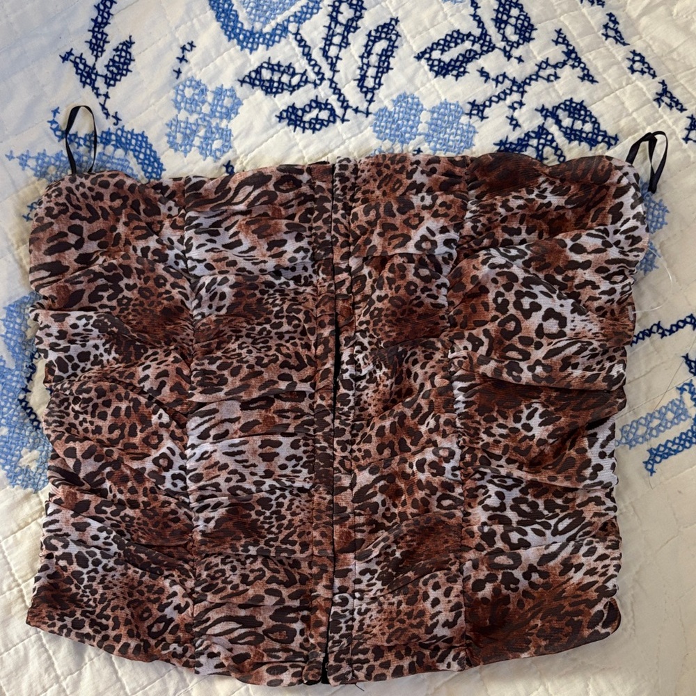 Leopard Print Tube Top